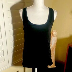 🖤🏃🏻‍♀️O to S Black Nylon/Spandex Racer Back Top With Black Mesh Size 1X